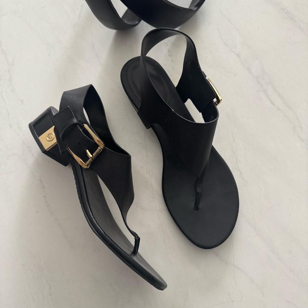Michael Kors Black Strappy Sandals Elegant